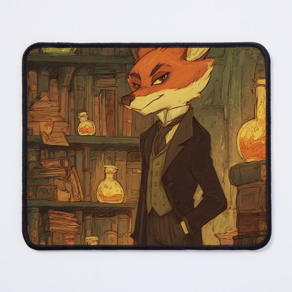 Item preview, Dark Academia Art: Fox's Secret Library designed and sold by bapupa.