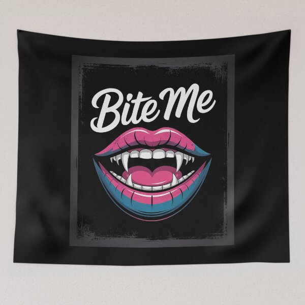Item preview, Bisexual Vampire Lips Bite Me Gothic LGBT Halloween designed and sold by NeomiStoreSS.