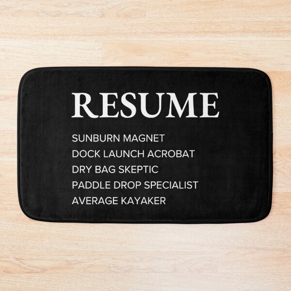 Item preview, Funny Kayaker Resume Style Sarcastic Kayaking designed and sold by StrideSuccess.