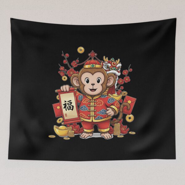 Item preview, Fortune Monkey Celebration designed and sold by ZodiacWonders.
