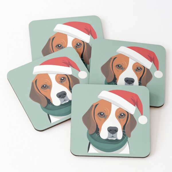 Item preview, Santa Beagle Silhouette designed and sold by NeatThingLover.