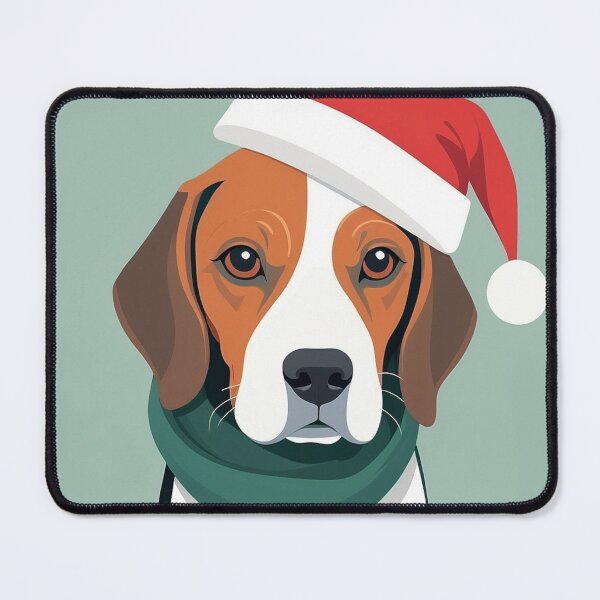 Item preview, Santa Beagle Silhouette designed and sold by NeatThingLover.