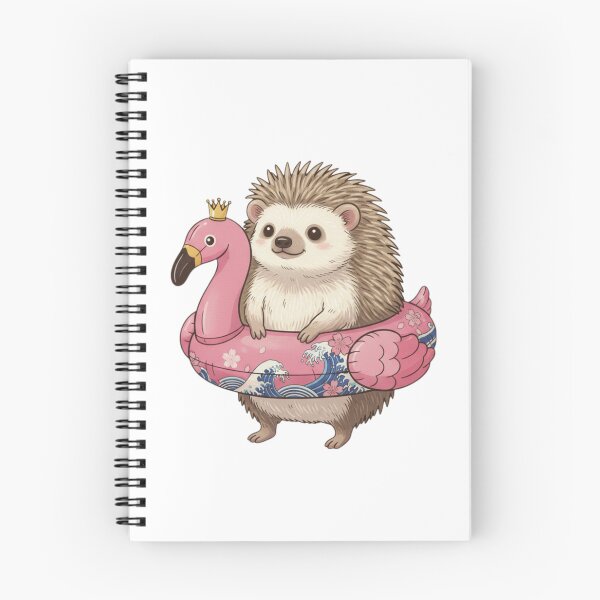 Item preview, Hedgehog flamingo floatie cute kawaii summer swimming pink designed and sold by CheeseBlueprint.