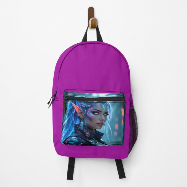 Item preview, Cyber Elf in Neon Forest – Futuristic Grace meets glowing Nature & digital Magic designed and sold by FotoworldEdel.