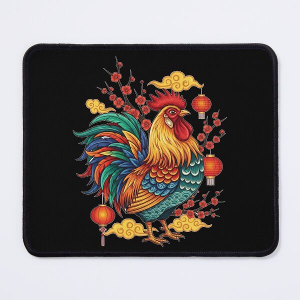 Item preview, Vibrant Oriental Rooster Blessing designed and sold by ZodiacWonders.