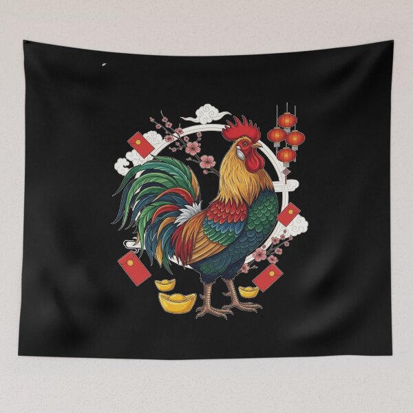 Item preview, Vibrant Rooster, Lunar Celebration designed and sold by ZodiacWonders.