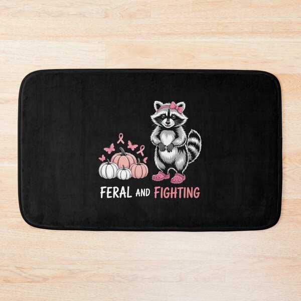 Item preview, Feral And Fighter Raccoon Breast Cancer Awareness designed and sold by AnixieArtFun.