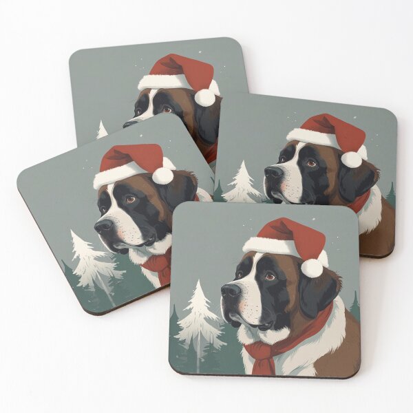Item preview, Santa St Bernard Silhouette designed and sold by NeatThingLover.