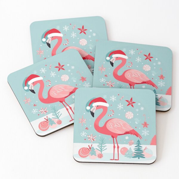 Item preview, Minimalist Santa Flamingo designed and sold by NeatThingLover.
