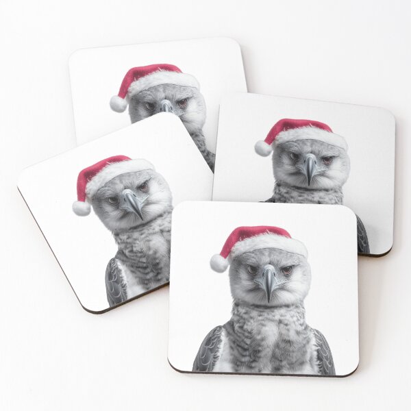 Item preview, Harpy Eagle with Santa Hat – Fierce Holiday Majesty designed and sold by LazyOwlStore.