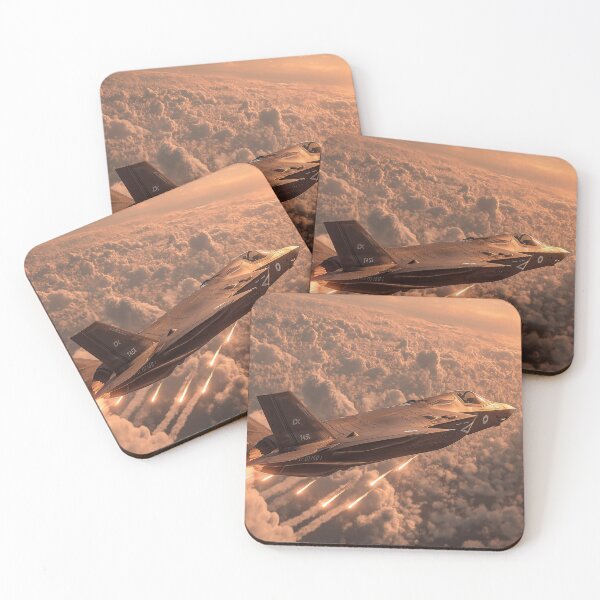Item preview, Stealth Fighter In Defensive Manoeuvre at Dusk designed and sold by Skyframe Aviation.