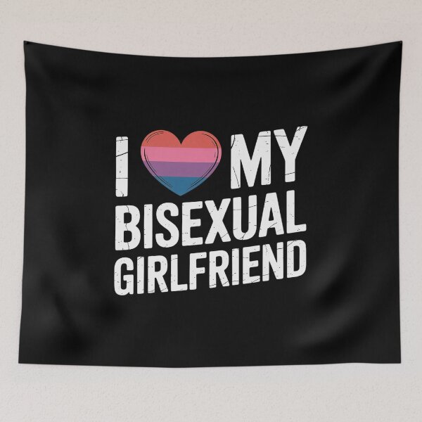 Item preview, I Love My Bisexual Girlfriend LGBT Pride LGBTQ Awareness  designed and sold by HuValverdeArt.