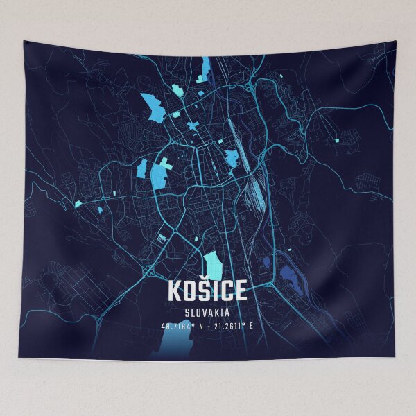 Item preview, Košice Midnight City Map designed and sold by HomeLivingCo.