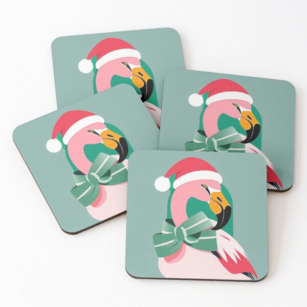 Item preview, Modern Santa Flamingo Art designed and sold by NeatThingLover.