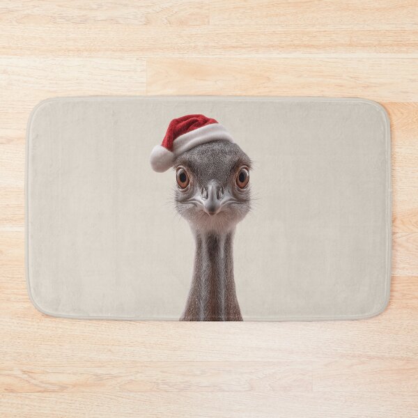 Item preview, Christmas Lyrebird with Santa Hat designed and sold by LazyOwlStore.
