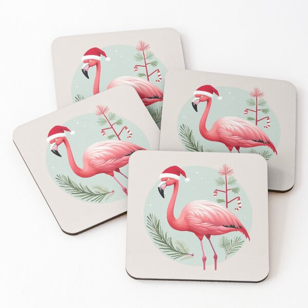 Item preview, Santa Flamingo Silhouette designed and sold by NeatThingLover.