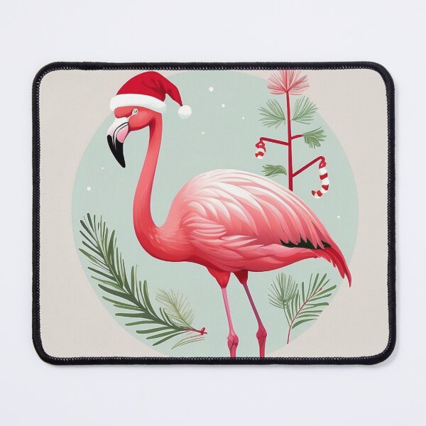 Item preview, Santa Flamingo Silhouette designed and sold by NeatThingLover.