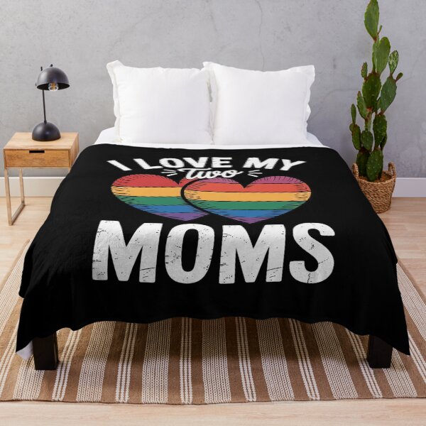 Item preview, I Love My Two Moms LGBT Gay Lesbian designed and sold by HuValverdeArt.