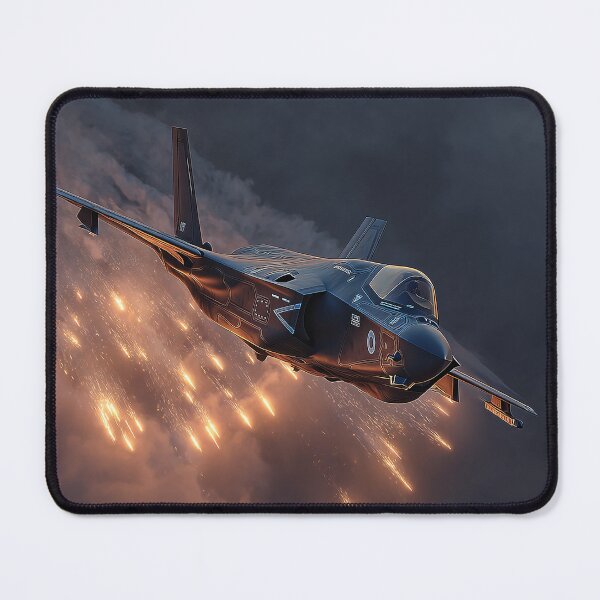 Item preview, RAF Stealth Jet Releasing Flares Against the Sunset designed and sold by Skyframe Aviation.