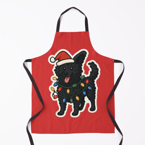 Artikelvorschau, Kroatische Schäferhund-Weihnachtsbeleuchtung – Hrvatski Ovčar mit Weihnachtsmütze entworfen und verkauft von GoodyPaws.