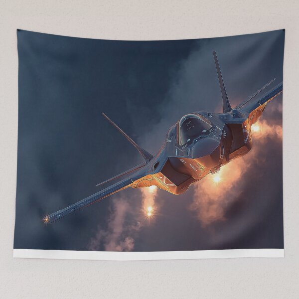 Item preview, RAF Fighter Jet Dispatching Flares in Low Light designed and sold by Skyframe Aviation.