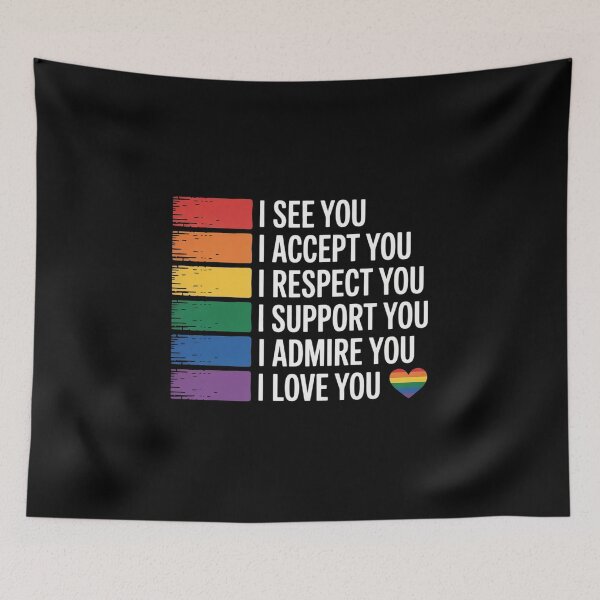 Item preview, I See Love Accept You LGBTQ Men Women Gay Rainbow Pride Flag  designed and sold by GGrizeldaRivas.