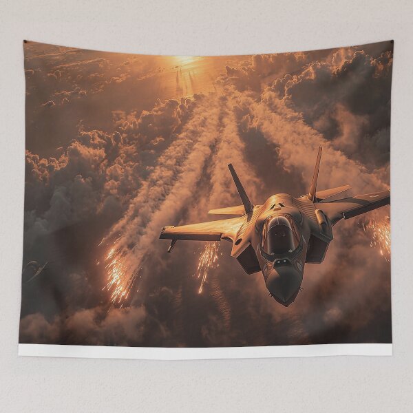 Item preview, Lightning Jet Performing Evasive Actions in Formation designed and sold by Skyframe Aviation.