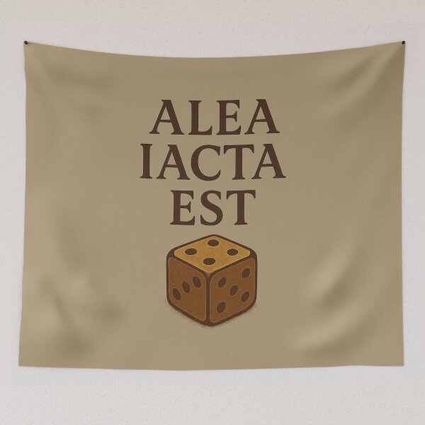 Item preview, Alea Iacta Est Roman Dice Design designed and sold by Retr0Tshirts.