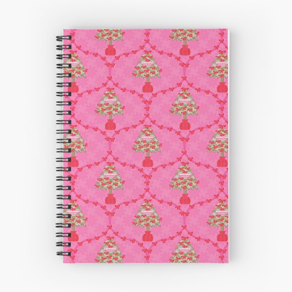 Item preview, Fun pattern of bows and Christmas tree coordinated with Christmas games in ogee pink version with bows and hot pink background designed and sold by WONDERPRINTVALLEY.