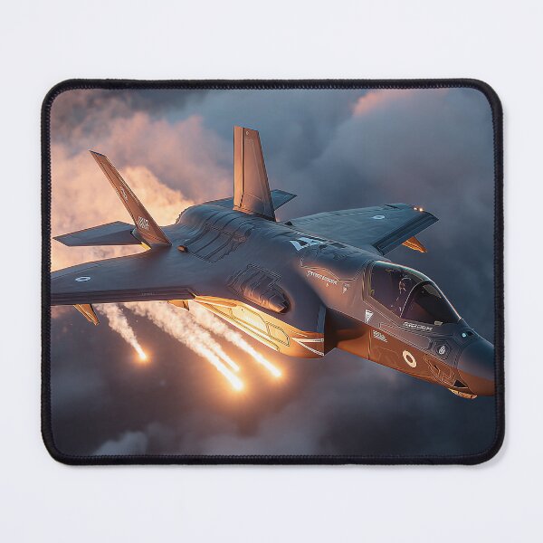 Item preview, RAF Stealth Jet Under Combat Conditions Over England designed and sold by Skyframe Aviation.