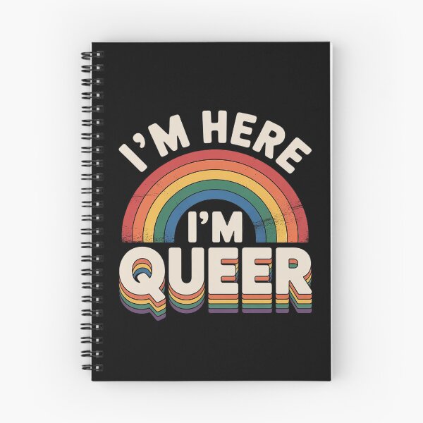 Item preview, I'm Here I'm Queer Gay Pride Month Quotes Lesbian Rainbow  designed and sold by GGrizeldaRivas.
