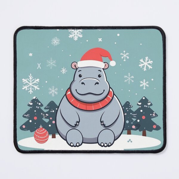 Item preview, Minimalist Santa Hippo designed and sold by NeatThingLover.