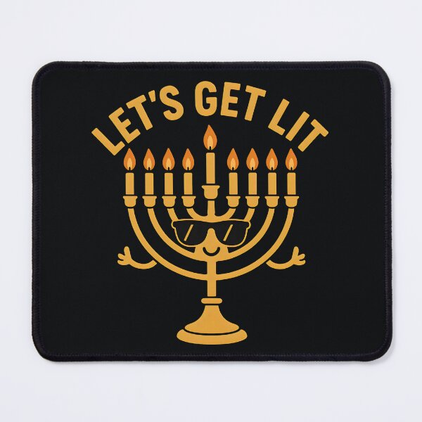 Item preview, Let's Get Lit – Funny Hanukkah Menorah designed and sold by SidTastic .