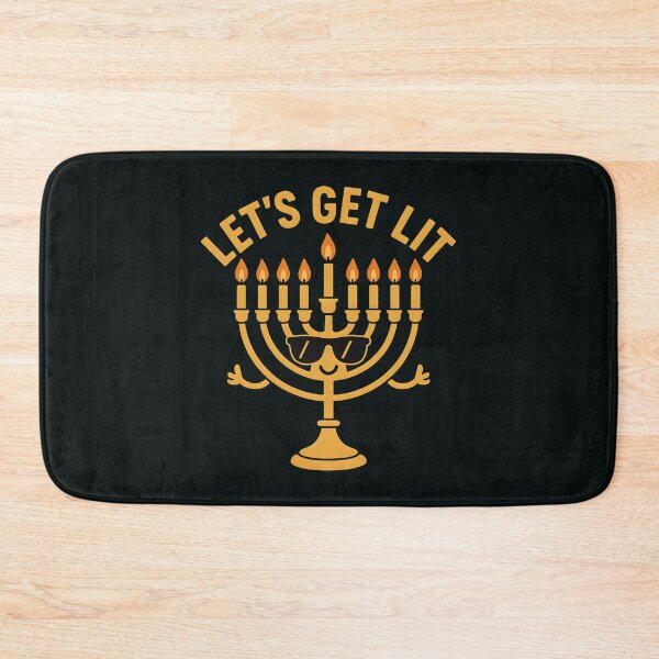 Item preview, Let's Get Lit – Funny Hanukkah Menorah designed and sold by SidTastic .
