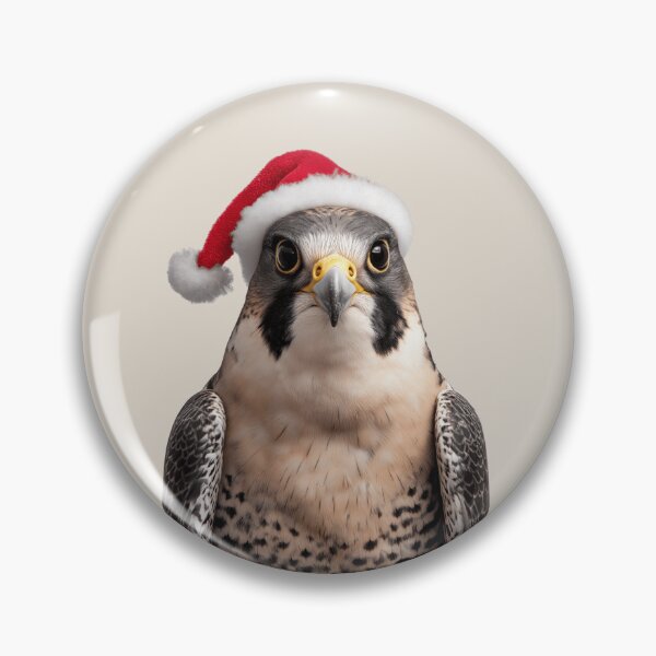 Item preview, Peregrine Falcon with Santa Hat – Swift Elegance Meets Christmas Spirit designed and sold by LazyOwlStore.