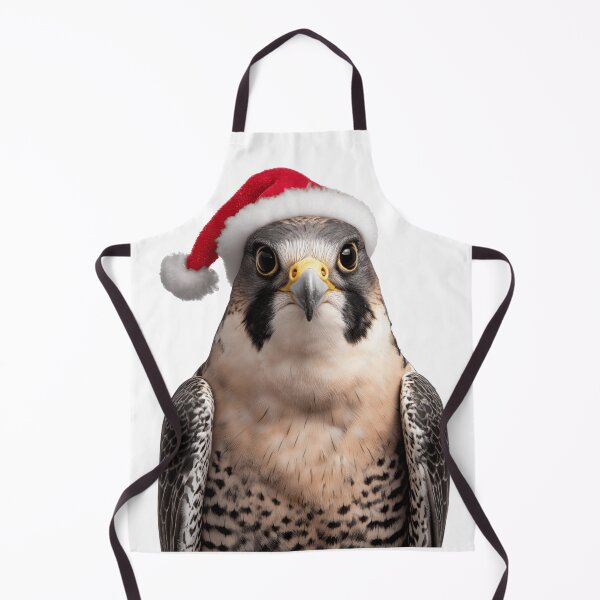Item preview, Peregrine Falcon with Santa Hat – Swift Elegance Meets Christmas Spirit designed and sold by LazyOwlStore.