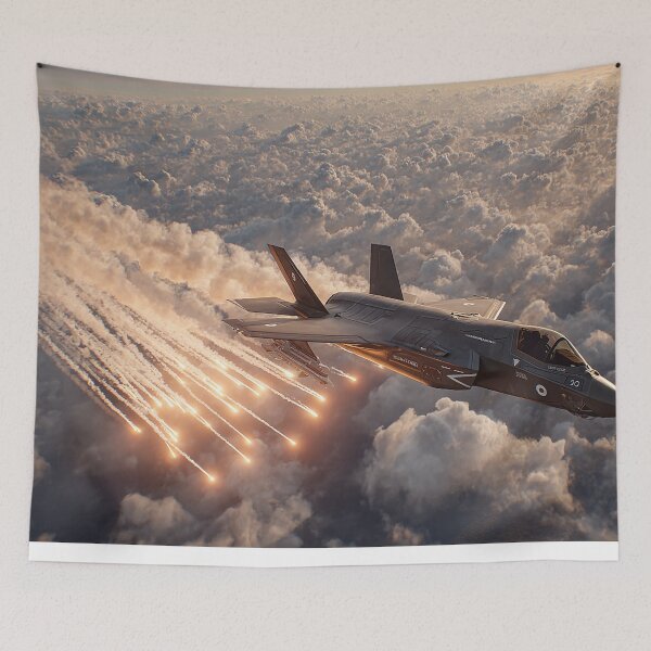 Item preview, Lightning II In Action in Bright Sky designed and sold by Skyframe Aviation.