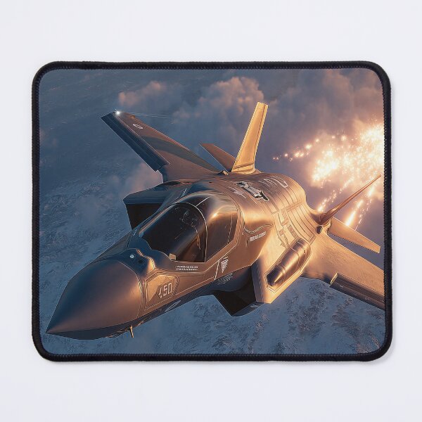 Item preview, Lightning Jet Over the Mountains Amidst the Flares designed and sold by Skyframe Aviation.
