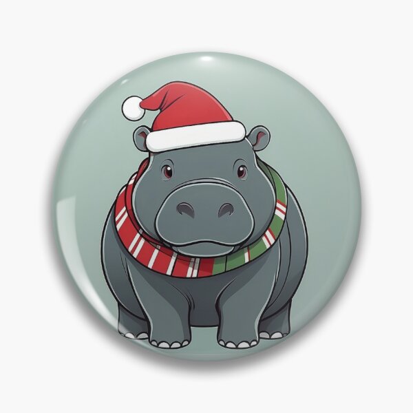 Item preview, Simple Santa Hippo designed and sold by NeatThingLover.
