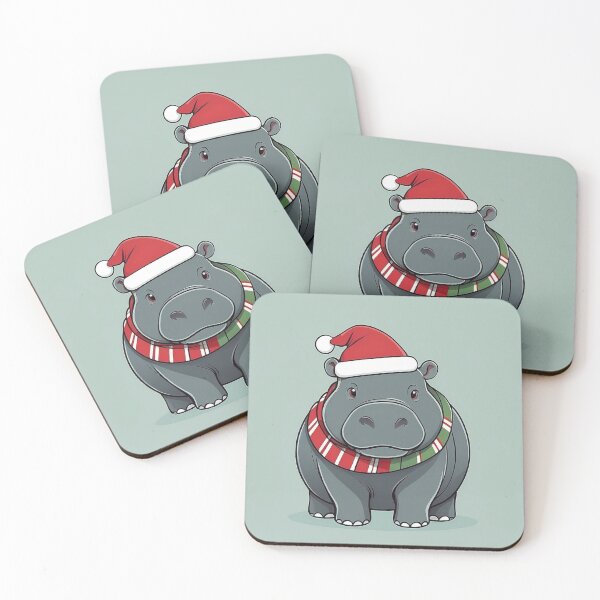 Item preview, Simple Santa Hippo designed and sold by NeatThingLover.