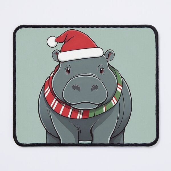 Item preview, Simple Santa Hippo designed and sold by NeatThingLover.