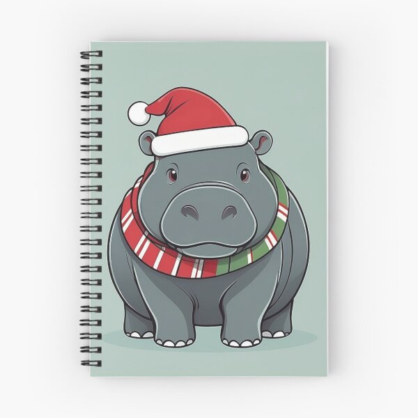 Item preview, Simple Santa Hippo designed and sold by NeatThingLover.