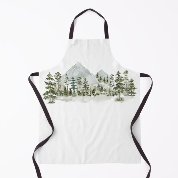 Item preview, Watercolor Pine Forest mountain Aesthetic Nature Landscape designed and sold by Nature Hues.
