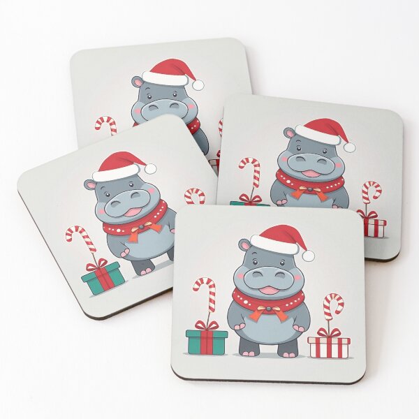 Item preview, Minimal Hippo Claus Design designed and sold by NeatThingLover.