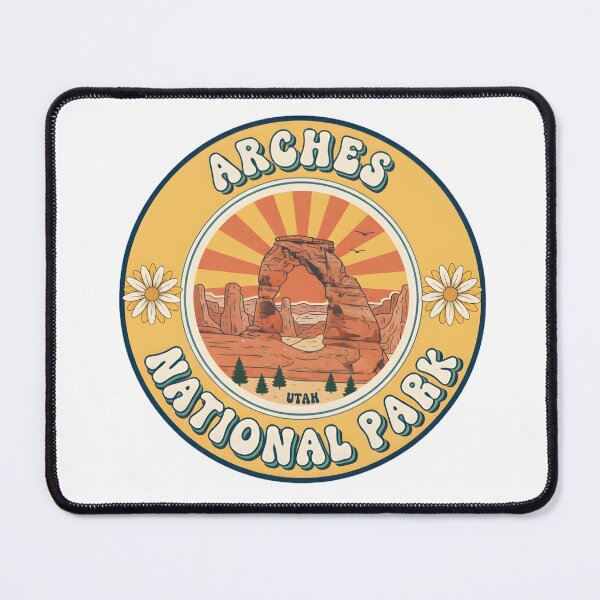 Item preview, Arches National Park Utah Retro Groovy Travel Art designed and sold by LittleArij.