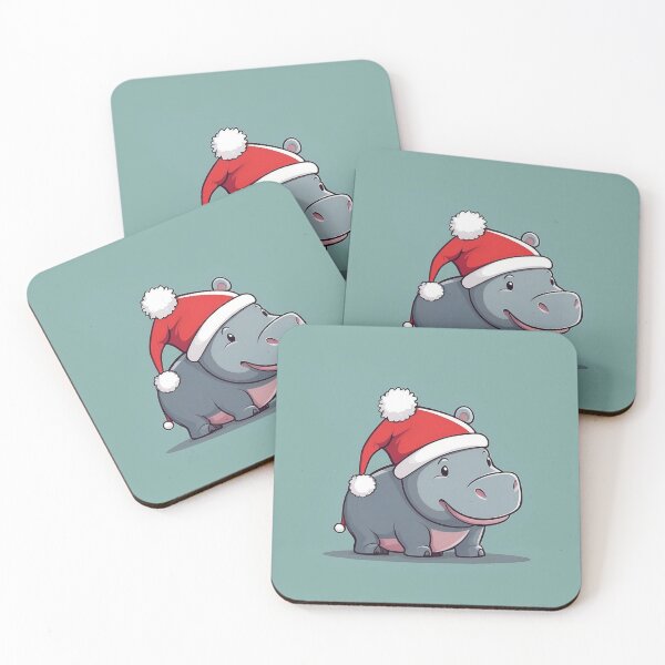 Item preview, Modern Santa Hippo Art designed and sold by NeatThingLover.
