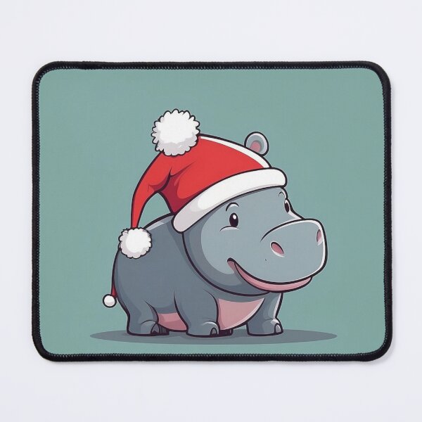 Item preview, Modern Santa Hippo Art designed and sold by NeatThingLover.
