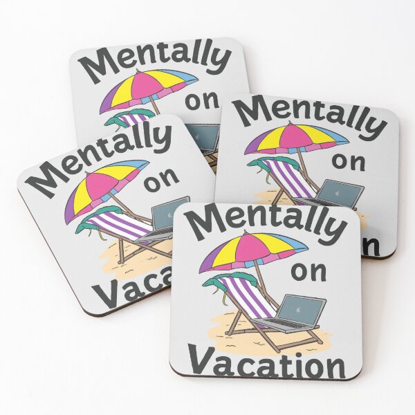 Item preview, Mentally on Vacation (Beach Laptop) | Funny Work From Home Humor designed and sold by ConfuseLab Shop.