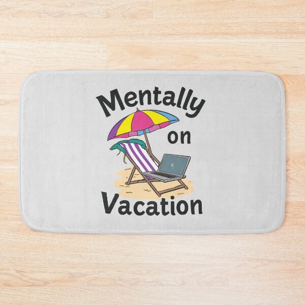 Item preview, Mentally on Vacation (Beach Laptop) | Funny Work From Home Humor designed and sold by ConfuseLab Shop.