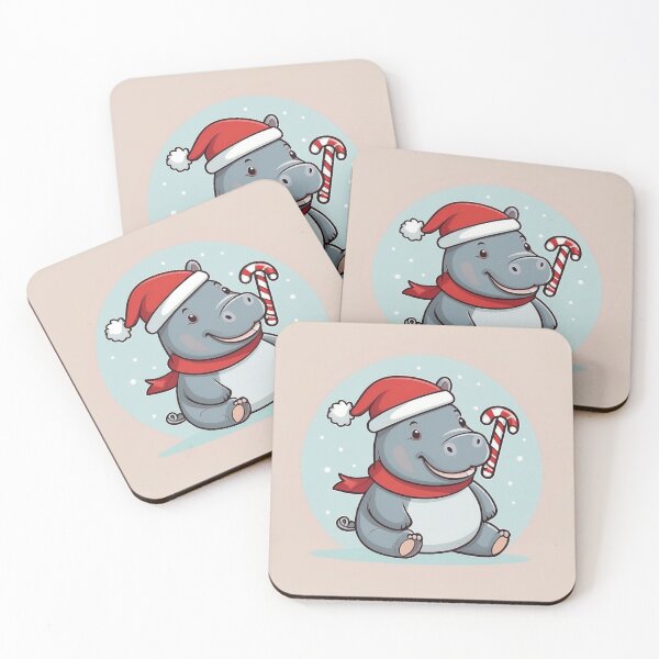 Item preview, Santa Hippo Silhouette designed and sold by NeatThingLover.